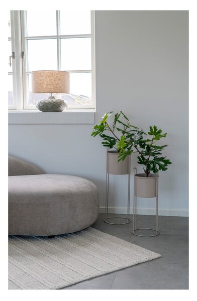 Khaki kerámia asztali lámpa textil búrával (magasság 44 cm) Oldham – House Nordic