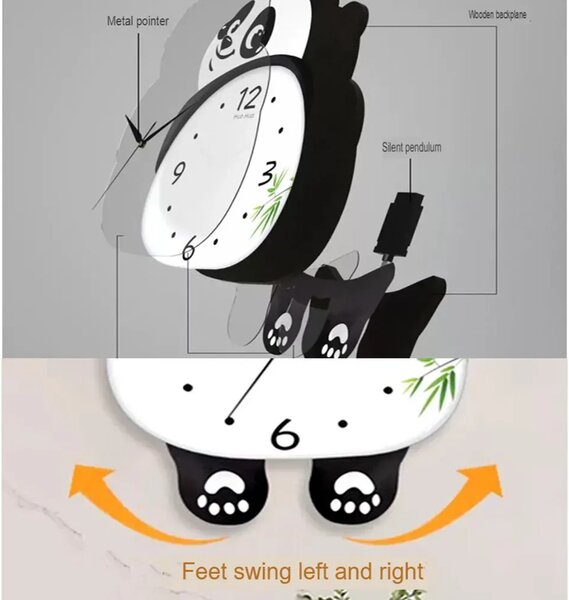 Pandatime™ Táncoló Panda Led Falióra