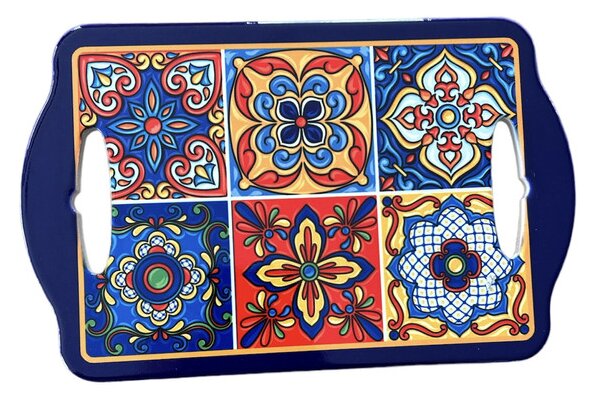 Mediterrán Mosaico színes vágódeszka – 22 × 14 cm