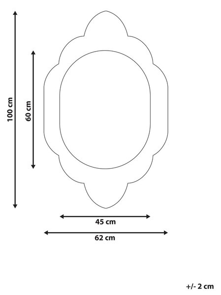 Falitükör FRESVILLE 62 cm 100 cm Fenyő Világosbarna