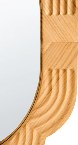 Falitükör FRESVILLE 62 cm 100 cm Fenyő Világosbarna