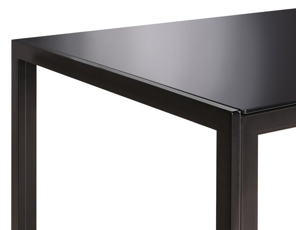 Étkezőasztal LAVOS Fekete 120 cm 80 cm Edzett üveg