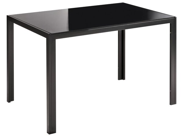 Étkezőasztal LAVOS Fekete 120 cm 80 cm Edzett üveg