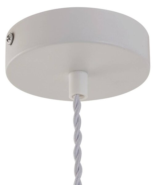 Lindby Nuvia függő világítás, Ø 30 cm, fehér, 3D nyomtatás, dimmelhető, Fehér / opál, Nappali / Étkező, Modern