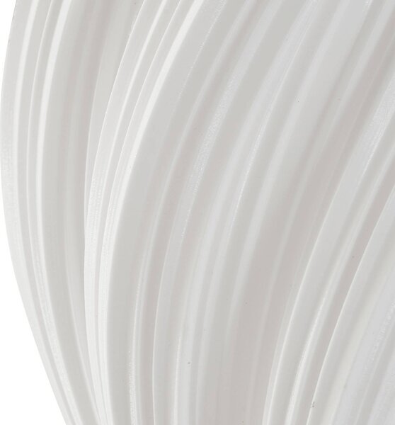 Lindby Nuvia függő világítás, Ø 15,5 cm, fehér, 3D nyomtatás, dimmelhető, Fehér / opál, Nappali / Étkező, Modern