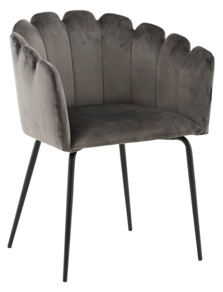 Szék Dallas 134, 77x61x54cm, Szürke, Fekete