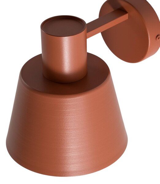 SIGMA Dunka fali világítás, téglavörös, 1 izzóval, acél, magasság 17 cm, dimmelhető, Piros, Nappali / Étkező, fém, Modern
