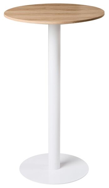 Bárasztal MORELLA Világosbarna/fehér 60 cm 60 cm