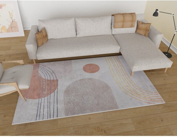 Narancssárga-krémszínű mosható szőnyeg 50x80 cm – Vitaus