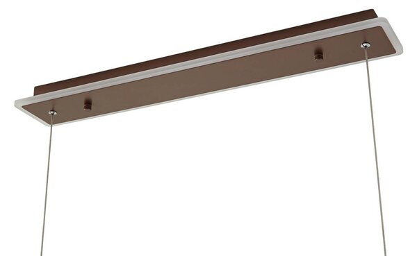 Lucande LED lógó világítás Kolo, 86 cm, 2 izzós, barna, dimmelhető, dimmelhető, Barna / rozsda, Nappali / Étkező, Műanyag, Modern