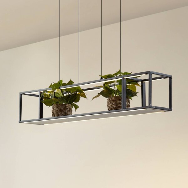 Lucande LED lógó világítás Estante, fekete, dimmelhető, dimmelhető, Fekete, Nappali / Étkező, fém, Modern