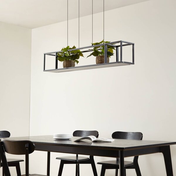 Lucande LED lógó világítás Estante, fekete, dimmelhető, dimmelhető, Fekete, Nappali / Étkező, fém, Modern