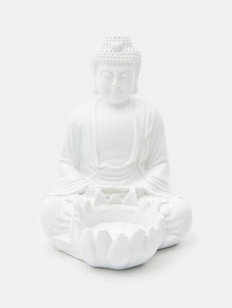 Sinsay - Tealight gyertyatartó Buddha-figurával - fehér