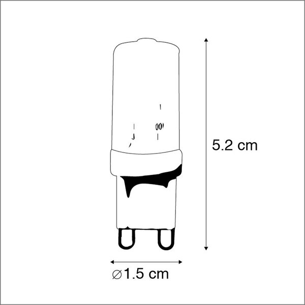 2 db G9 szabályozható LED izzó készlet 3W 280lm 2700K