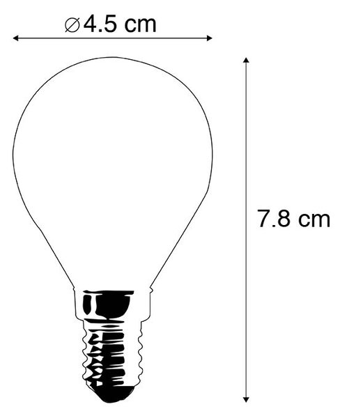 4 db E14-es szabályozható LED izzó készlet P45 átlátszó 3W 250lm 2700K