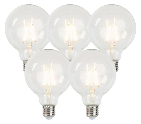 5 db E27 szabályozható LED izzó G95 5W 470lm 2700K