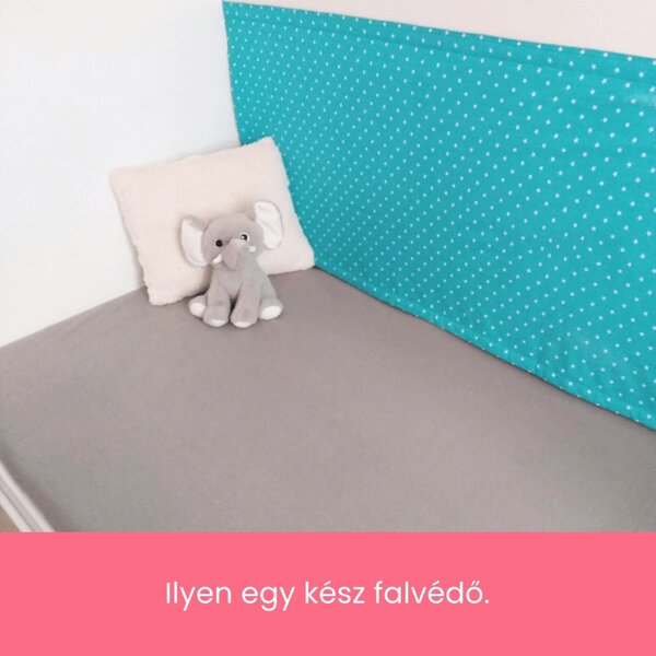 Falvédő gyerekszobába - szafari mintás (türkiz)