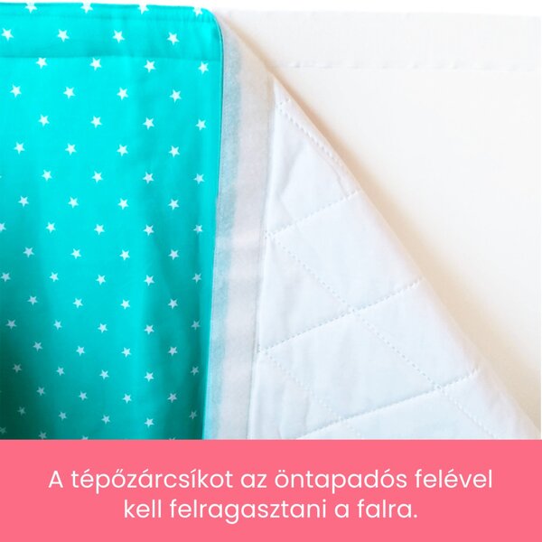Falvédő gyerekszobába - szafari mintás (türkiz)