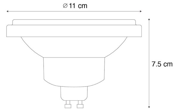 5 darabos Smart GU10 szabályozható LED izzó készlet AR111 10W 800 lm 2200 - 6500K