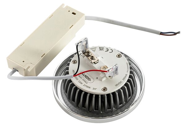 G53 szabályozható LED izzó AR111 12W 600lm 2700K