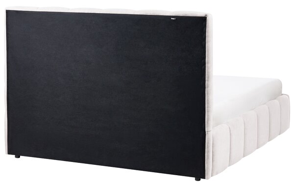 Ágyneműtartós ágy VAUVERT Törtfehér 140 x 200 cm