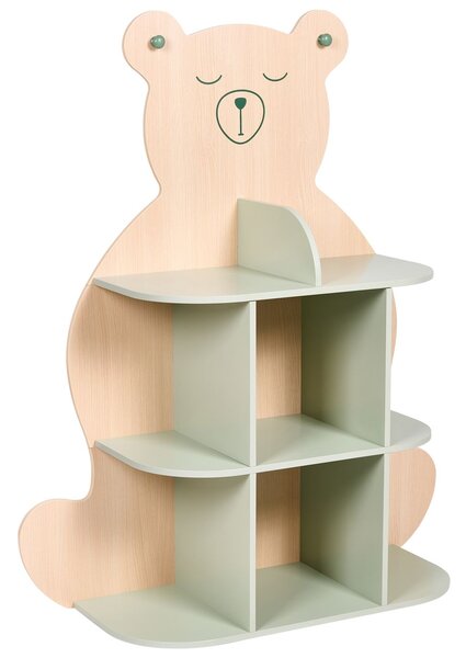 Polcrendszer ELWOOD 108 cm Világosbarna/ Zöld