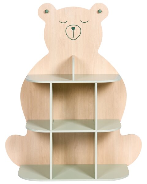 Polcrendszer ELWOOD 108 cm Világosbarna/ Zöld