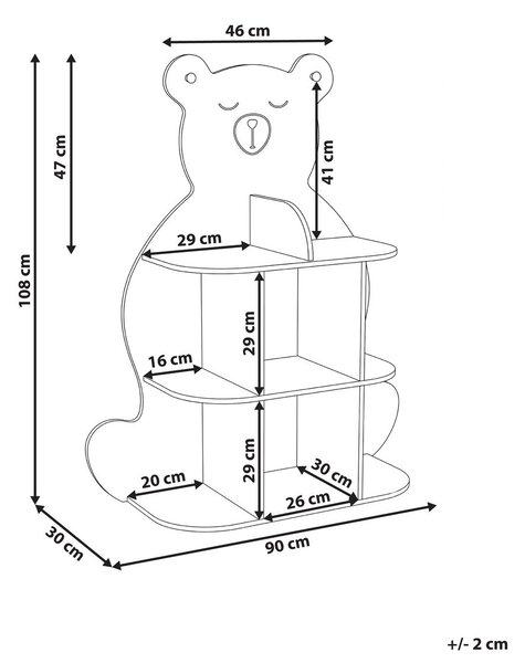 Polcrendszer ELWOOD 108 cm Világosbarna/ Zöld