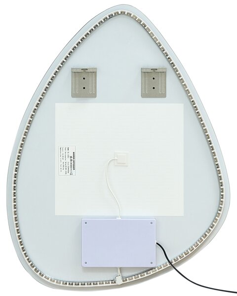 LED fürdőszobai tükör LUGNY 70 cm 90 cm Ezüst
