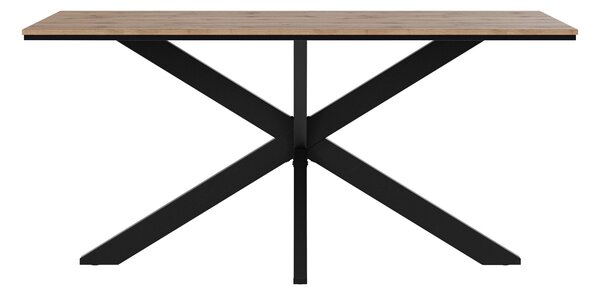 Asztal Goodyear 136, 74x90cm, Wotan tölgy, Fekete