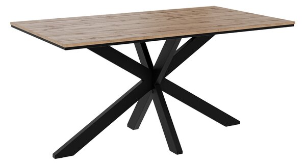 Asztal Goodyear 136, 74x90cm, Wotan tölgy, Fekete