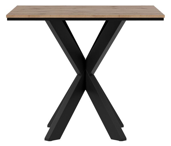 Asztal Goodyear 137, 74x90cm, Wotan tölgy, Fekete