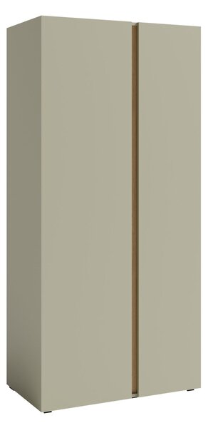 Gardróbszekrény Fiosono 102, Laminált forgácslap, 195x90x50cm, Tölgy, Eukaliptusz