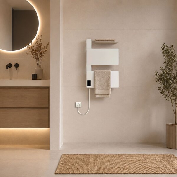 Mereo, Mereo Elektromos törölközőszárító, 2 modulos, fehér, MER-MT81W