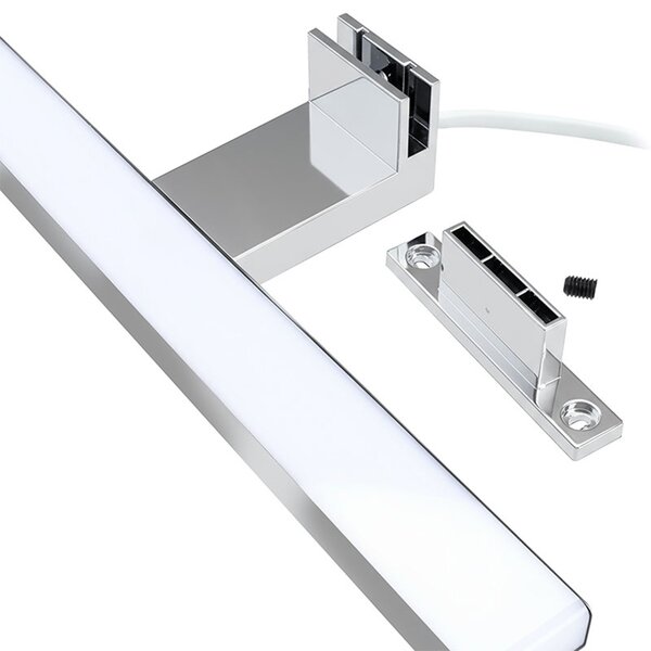 Mereo, Mereo LED fürdőszobai világítás a tükör fölé, ezüst, 60 cm, 12 W, 780 lm, 4000 K, IP44, 230 V, MER-CN700G60