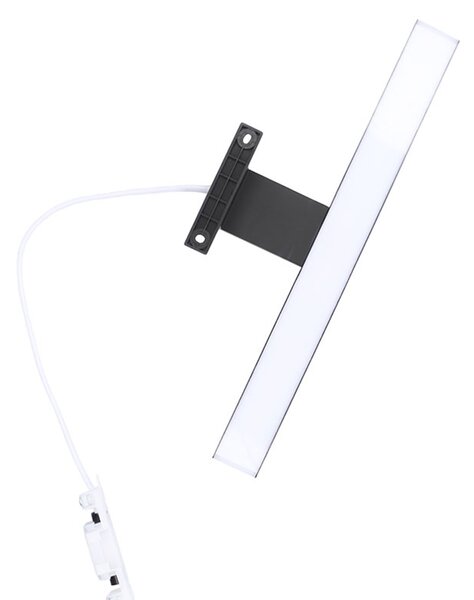 Mereo, Mereo LED fürdőszobai világítás a tükör fölé, fekete, 40 cm, 7 W, 455 lm, 4000 K, IP44, 230 V, MER-CN700B40