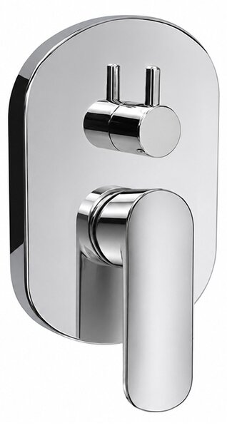 Mereo, Mereo falba épített zuhanycsaptelep váltóval, Pego, Mbox, ovális fedél, króm, MER-CB60106PB