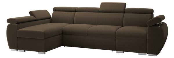 Sarokkanapé Columbus 227, Kárpit, 85x320x170cm, Fenyő