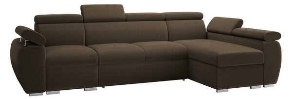 Sarokkanapé Columbus 227, Kárpit, 85x320x170cm, Fenyő