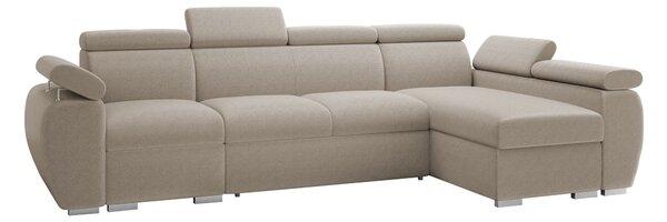 Sarokkanapé Columbus 227, Kárpit, 85x320x170cm, Fenyő