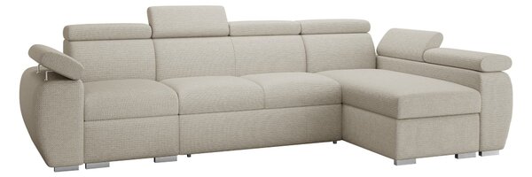 Sarokkanapé Columbus 227, Kárpit, 85x320x170cm, Fenyő