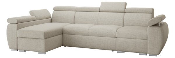 Sarokkanapé Columbus 227, Kárpit, 85x320x170cm, Fenyő