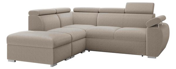 Sarokkanapé Columbus 228, Kárpit, 85x260x230cm, Fenyő