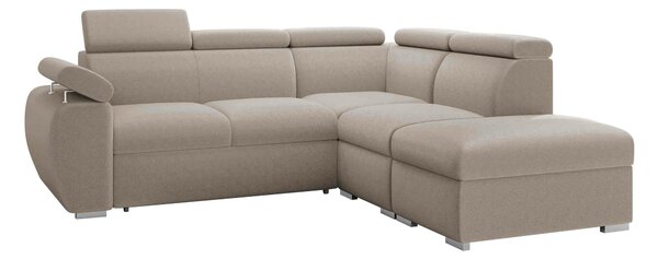 Sarokkanapé Columbus 228, Kárpit, 85x260x230cm, Fenyő
