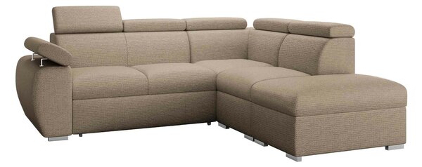 Sarokkanapé Columbus 228, Kárpit, 85x260x230cm, Fenyő
