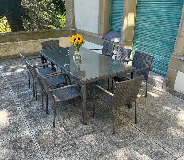 Rattan kerti bútor Sottile étkező