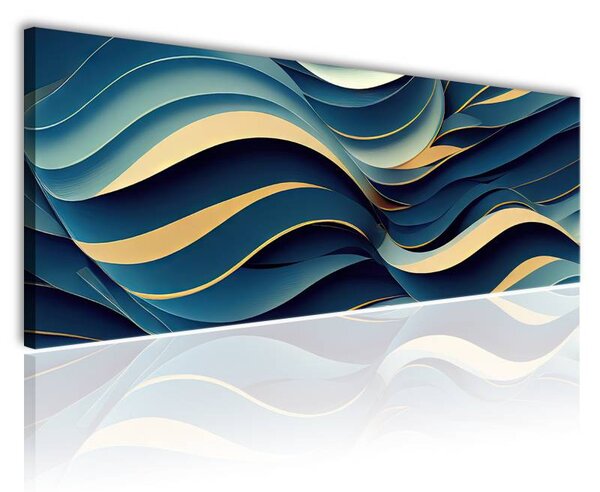 120x50 cm Kék hullámok II vászonkép