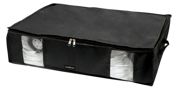 XXL Black Edition 3D fekete ágy alatti ruhatároló doboz, 145 l - Compactor