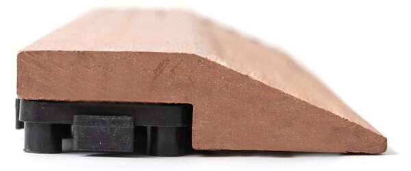 WPC DIY padlóburkolat záróelem, szegély 30x7.5cm, rozsdavörös