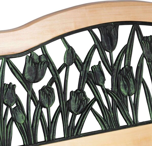 Sofotel Gardi Tulip kerti Pad háttámlával 123,5x74x48cm - Zöld, Natúr